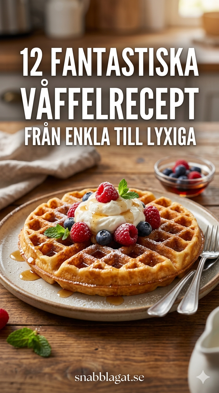 12 Fantastiska Våffelrecept - Från Enkla till Lyxiga