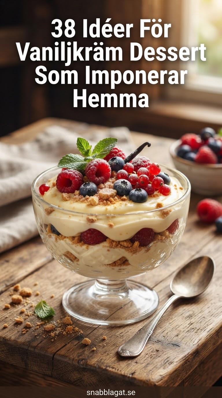 38 Idéer För Vaniljkräm Dessert Som Imponerar Hemma