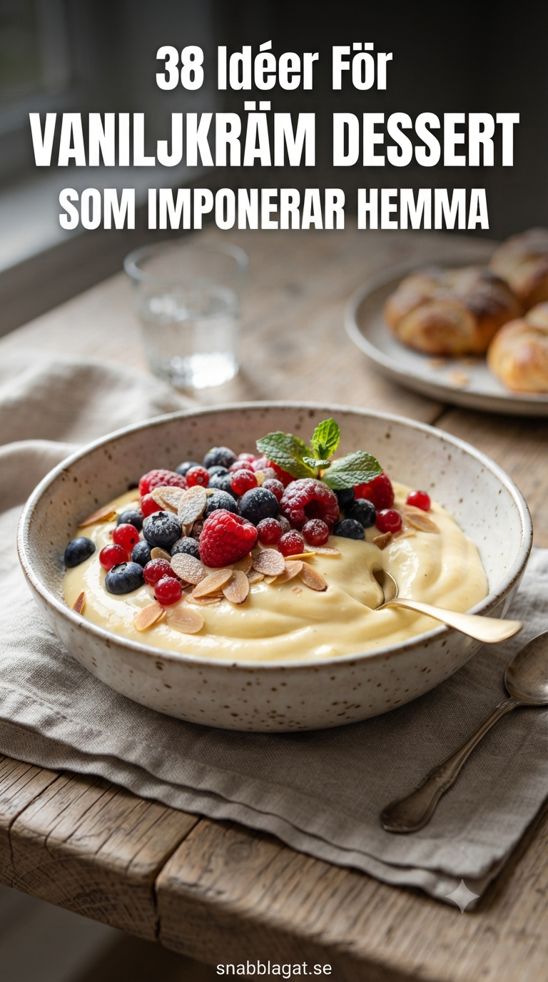 38 Idéer För Vaniljkräm Dessert Som Imponerar Hemma