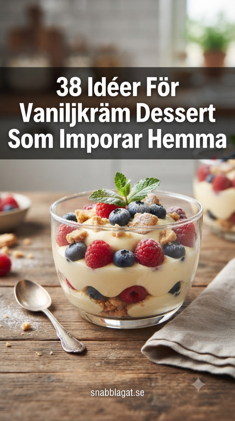 38 Idéer För Vaniljkräm Dessert Som Imponerar Hemma