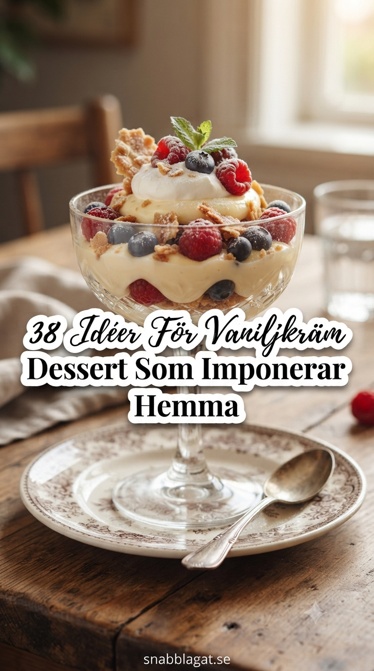 38 Idéer För Vaniljkräm Dessert Som Imponerar Hemma