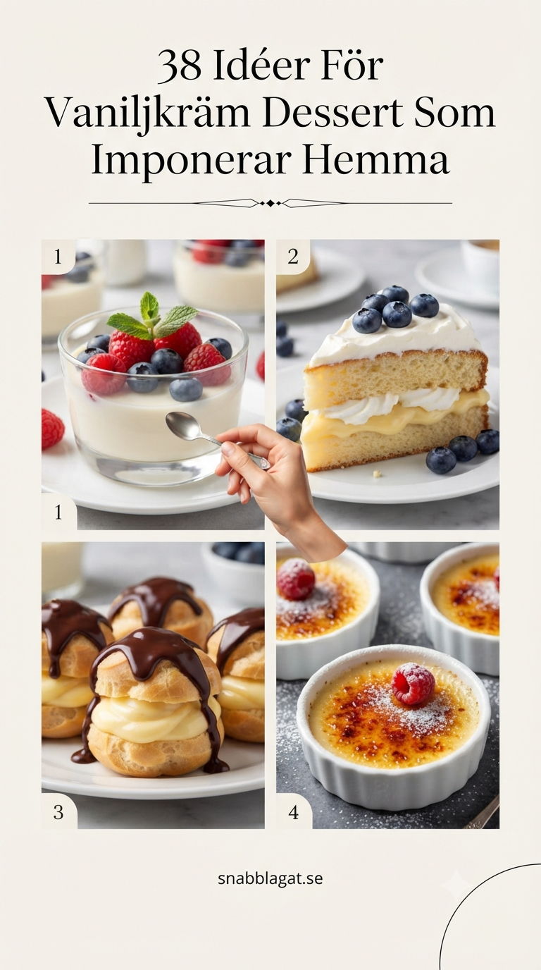 38 Idéer För Vaniljkräm Dessert Som Imponerar Hemma