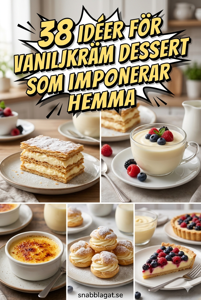 38 Idéer För Vaniljkräm Dessert Som Imponerar Hemma