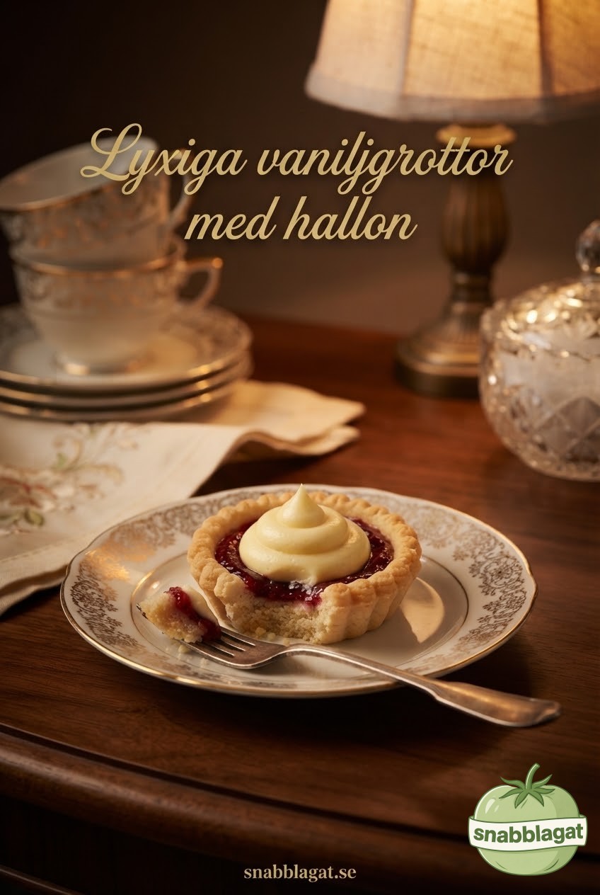Lyxiga vaniljgrottor med hallon