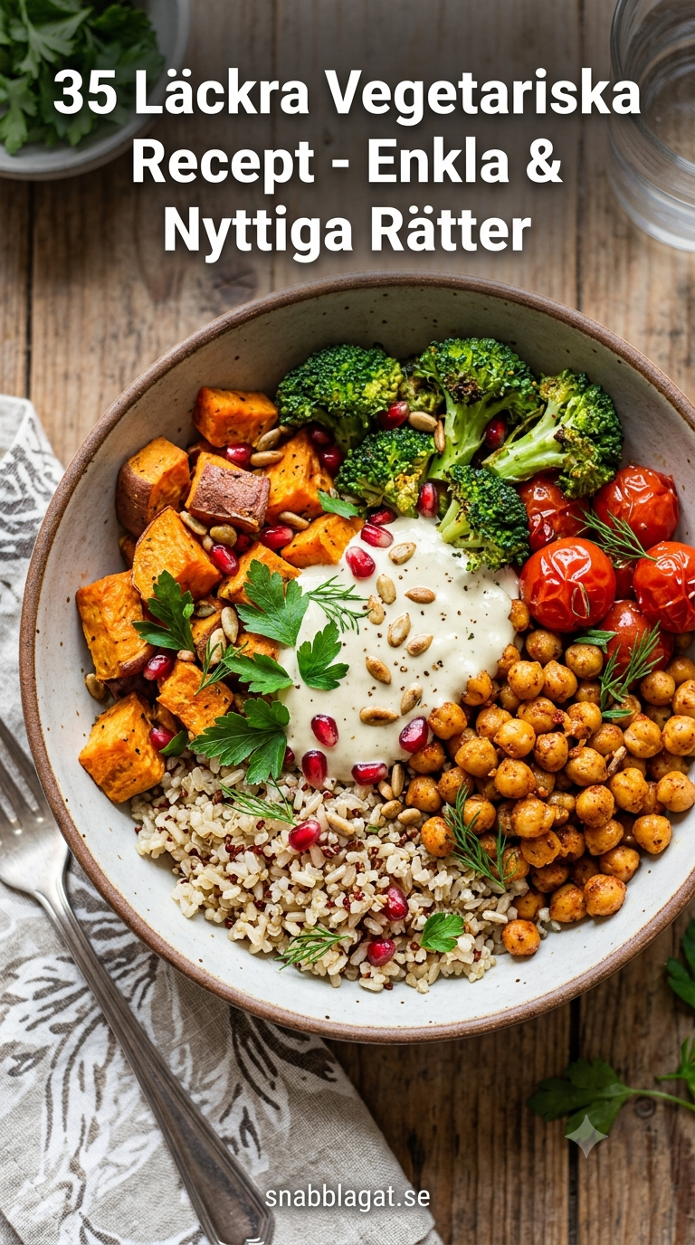 35 Läckra Vegetariska Recept - Enkla & Nyttiga Rätter