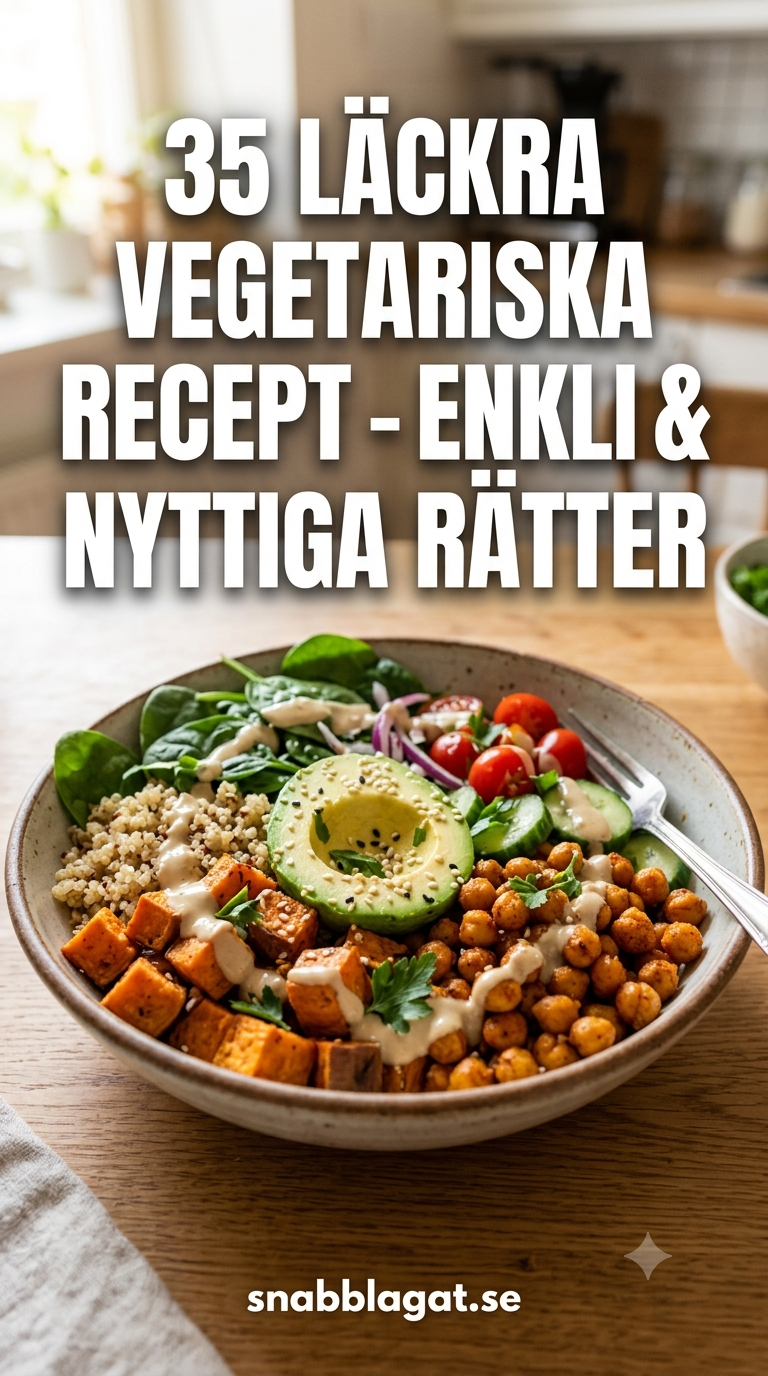 35 Läckra Vegetariska Recept - Enkla & Nyttiga Rätter