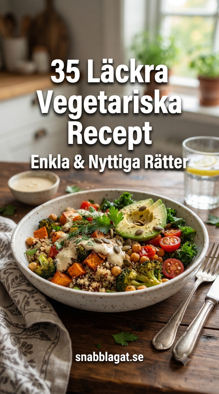 35 Läckra Vegetariska Recept - Enkla & Nyttiga Rätter
