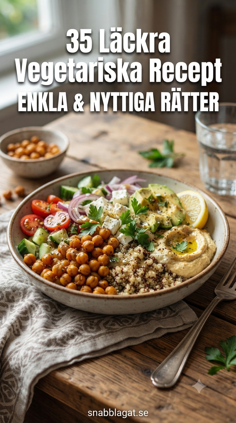 35 Läckra Vegetariska Recept - Enkla & Nyttiga Rätter