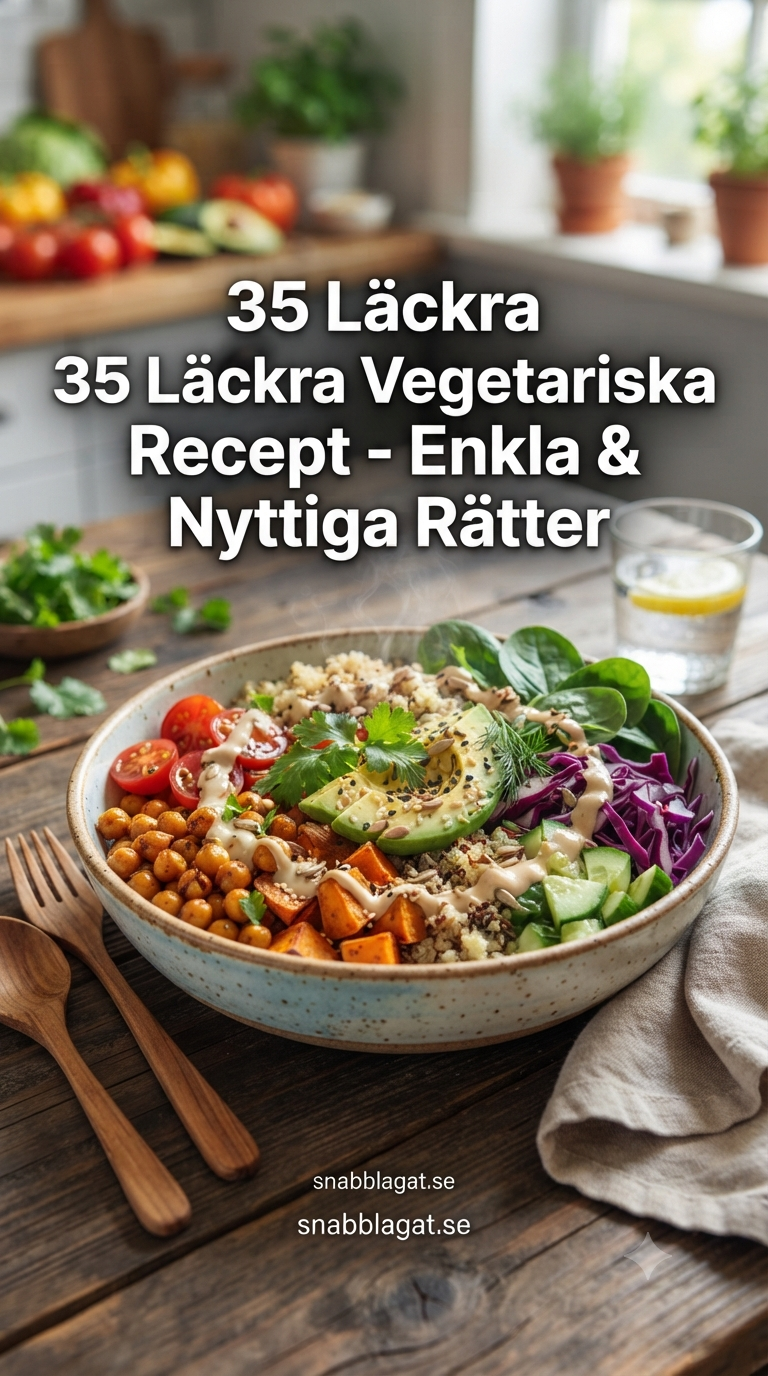 35 Läckra Vegetariska Recept - Enkla & Nyttiga Rätter