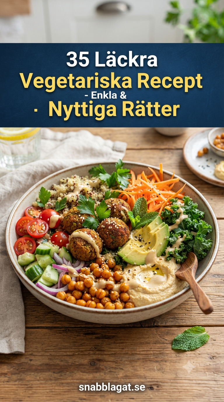 35 Läckra Vegetariska Recept - Enkla & Nyttiga Rätter