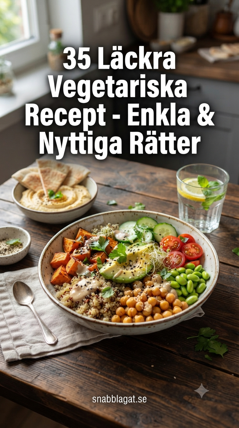35 Läckra Vegetariska Recept - Enkla & Nyttiga Rätter