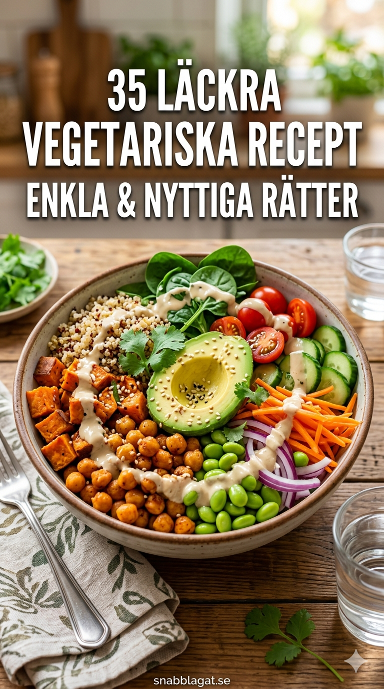 35 Läckra Vegetariska Recept - Enkla & Nyttiga Rätter