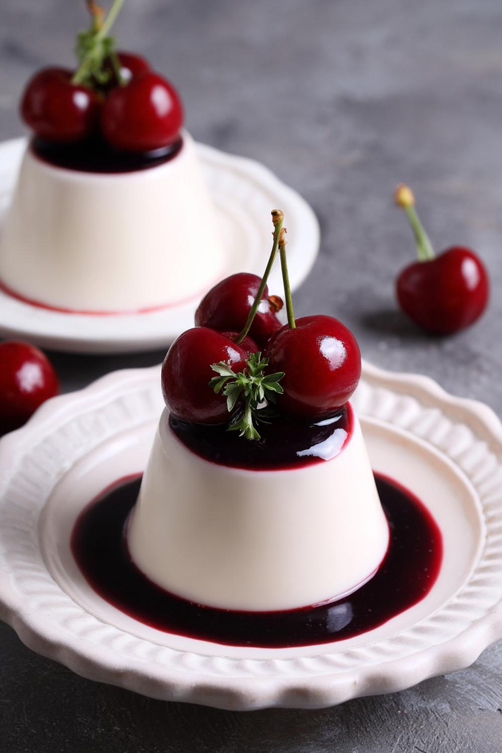 17. Pannacotta recept 2026 med mandel och körsbär i klassisk kontrast
