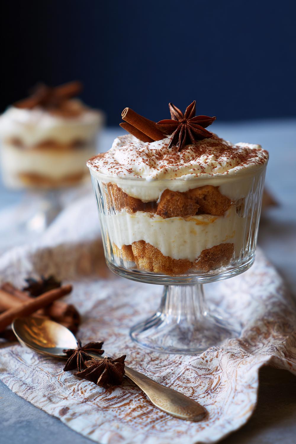 13. Chai-kryddad tiramisu med kanel och stjärnanis