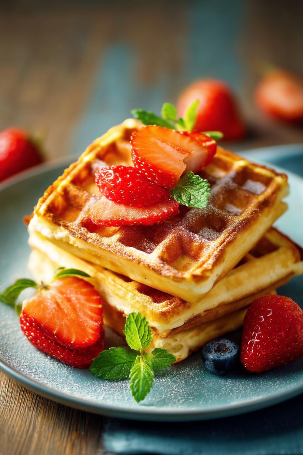 Jordgubbar på turkos